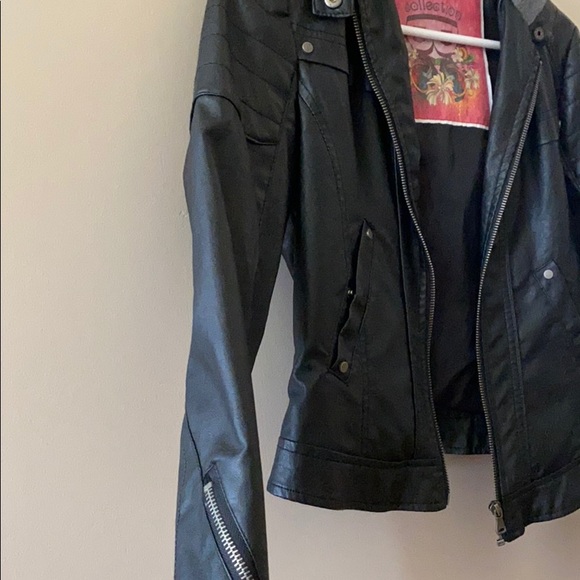 Bernardo black leather jacket - Picture 5 of 5